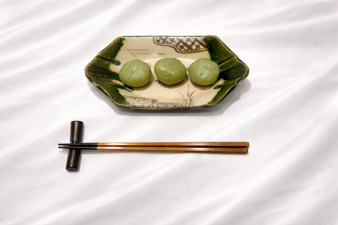 桑茶団子の調理例