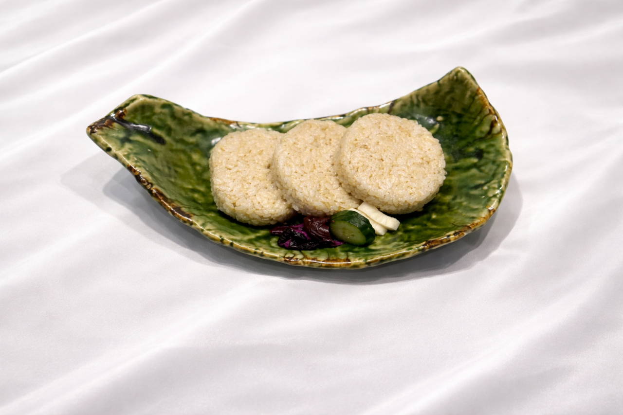 玄米おにぎりの調理例